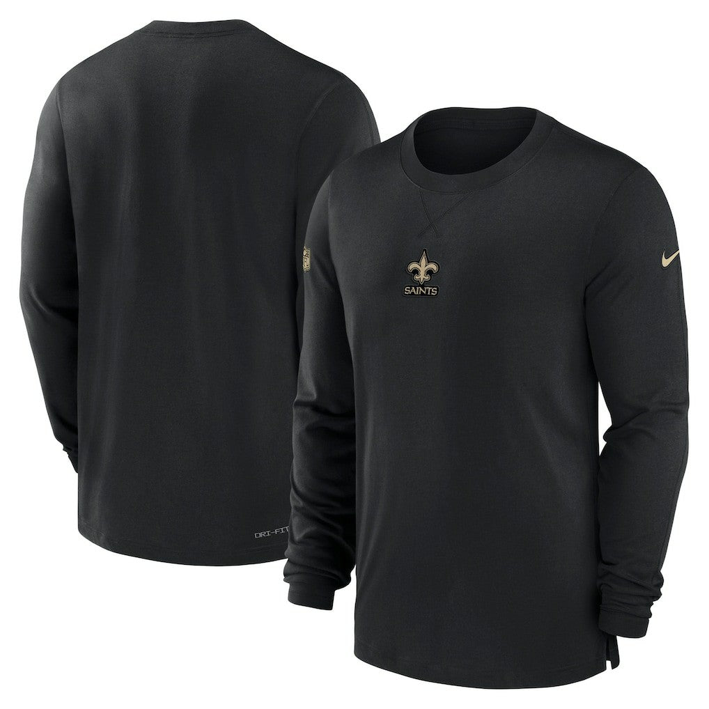 New Orleans Saints 2023 Sideline Performance Long Sleeve T-Shirt Black - Nike