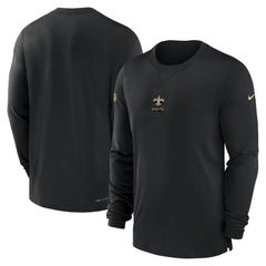 New Orleans Saints 2023 Sideline Performance Long Sleeve T-Shirt Black - Nike
