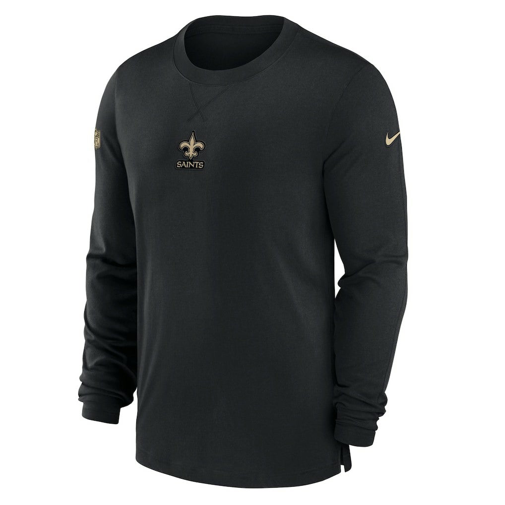 New Orleans Saints 2023 Sideline Performance Long Sleeve T-Shirt Black - Nike