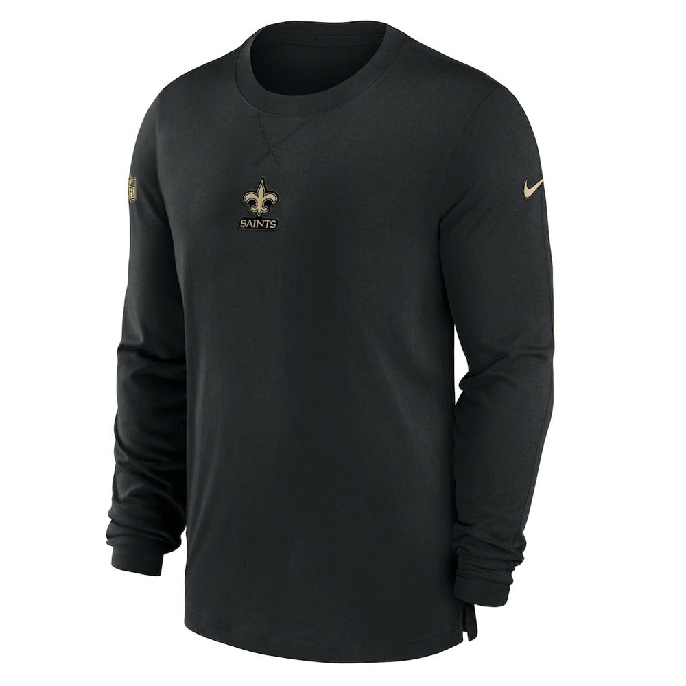 New Orleans Saints 2023 Sideline Performance Long Sleeve T-Shirt Black - Nike