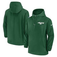 New York Jets Sideline Half-Zip Hoodie Green - Nike