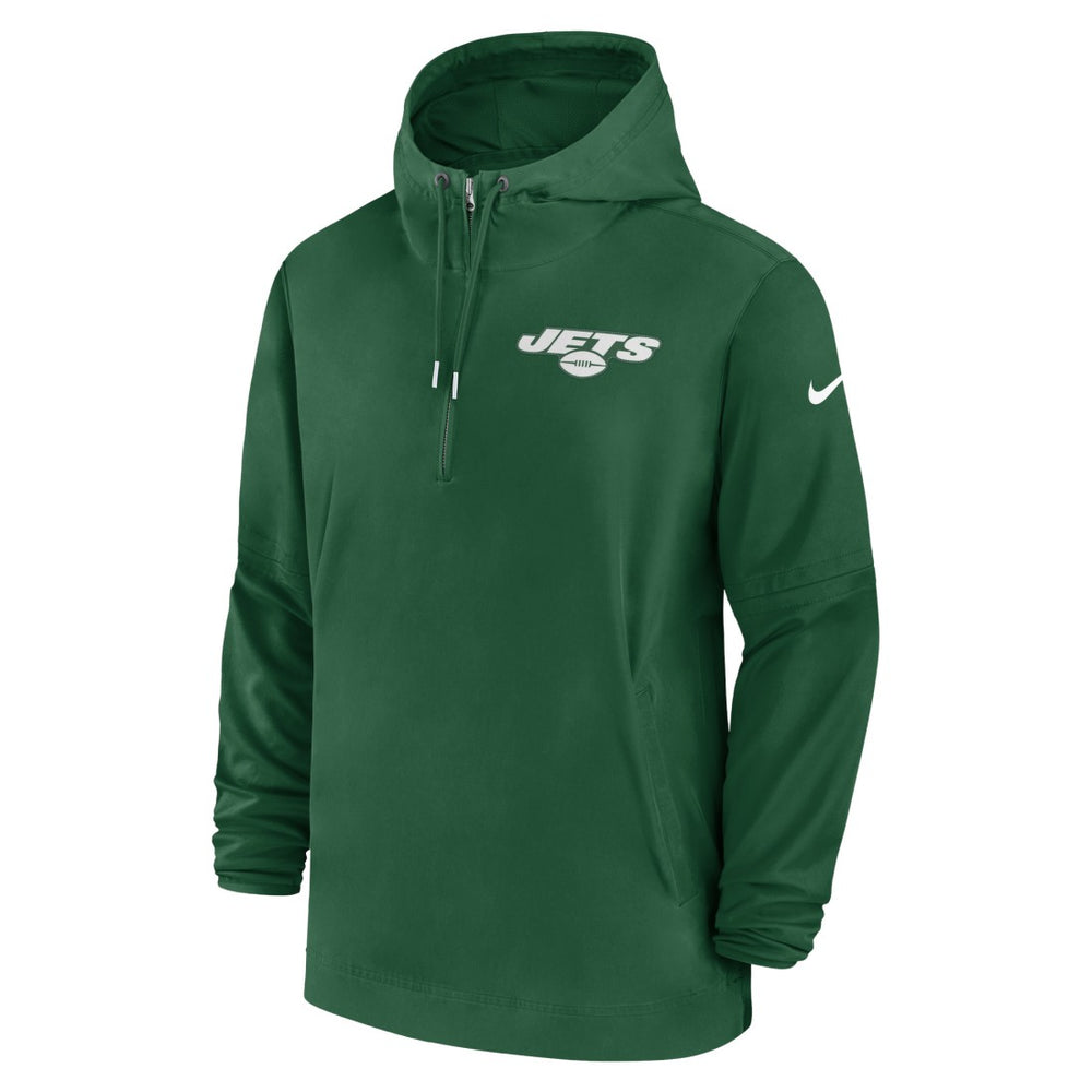 New York Jets Sideline Half-Zip Hoodie Green - Nike