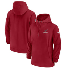 Arizona Cardinals Sideline Half-Zip Hoodie Cardinal - Nike
