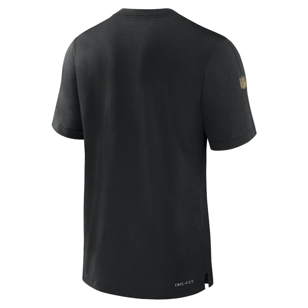New Orleans Saints 2023 Sideline Performance T-Shirt Black - Nike