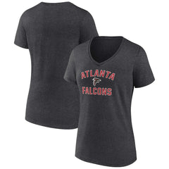 Atlanta Falcons Women's Victory Arch Team V-Neck T-Shirt Charcoal - NFL