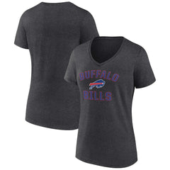 Buffalo Bills Women's Victory Arch Team V-Neck T-Shirt Charcoal - NFL