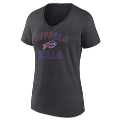 Buffalo Bills Women's Victory Arch Team V-Neck T-Shirt Charcoal - NFL