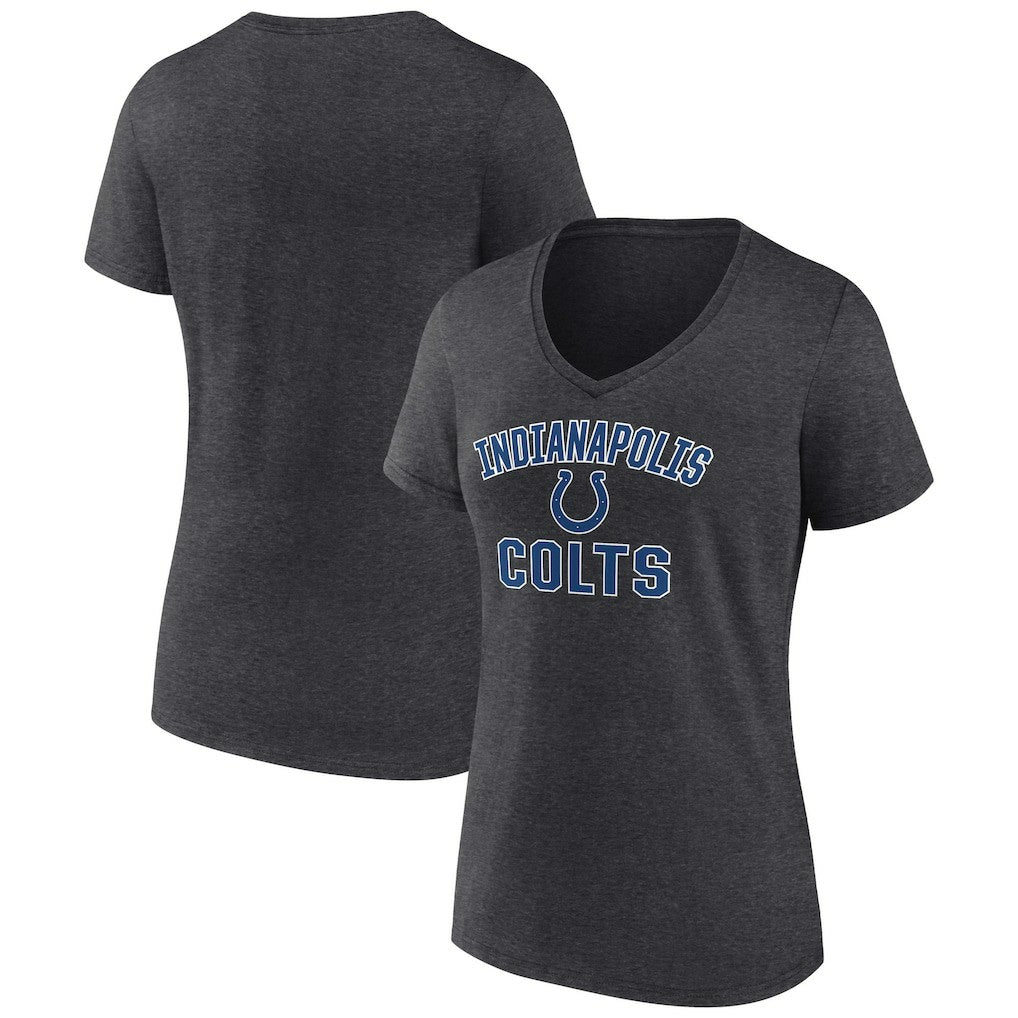 Indianapolis Colts Women's Victory Arch Team V-Neck T-Shirt Charcoal - NFL
