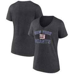 New York Giants Women's Victory Arch Team V-Neck T-Shirt Charcoal - NFL