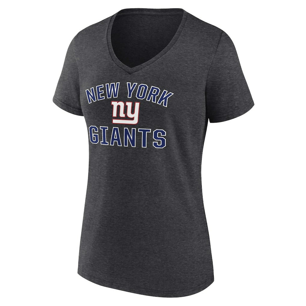 New York Giants Women's Victory Arch Team V-Neck T-Shirt Charcoal - NFL