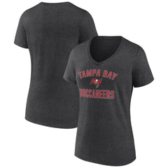 Tampa Bay Buccaneers Women's Victory Arch Team V-Neck T-Shirt Charcoal - NFL