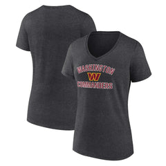 Washington Commanders Women's Victory Arch Team V-Neck T-Shirt Charcoal - NFL