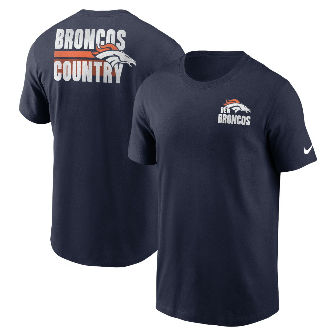 Denver Broncos Blitz Essential T-Shirt Navy - Nike