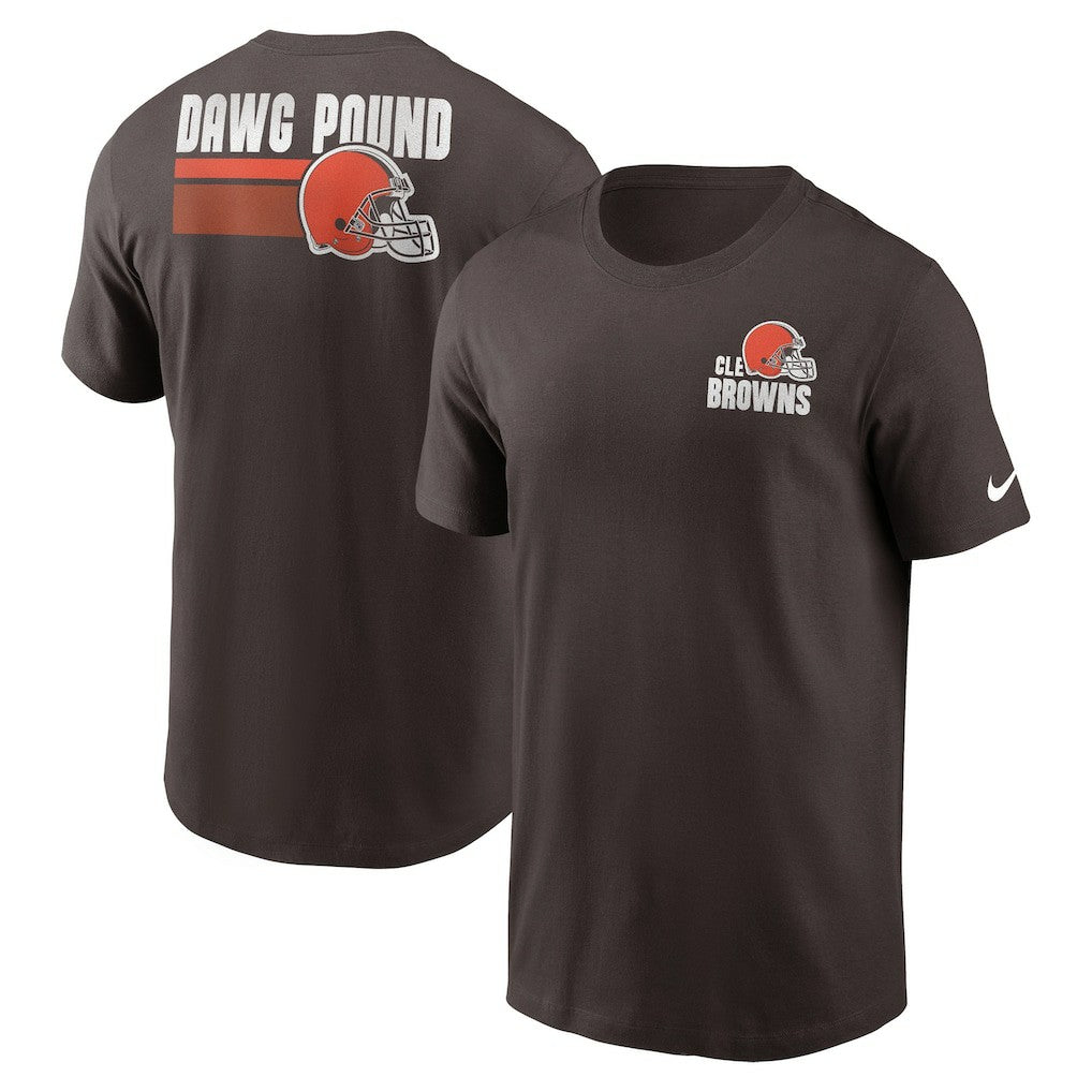 Cleveland Browns Blitz Essential T-Shirt Brown - Nike