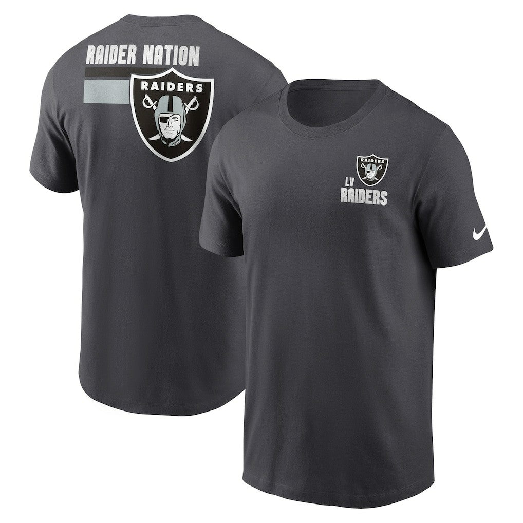 Las Vegas Raiders Blitz Essential T-Shirt Anthracite - Nike