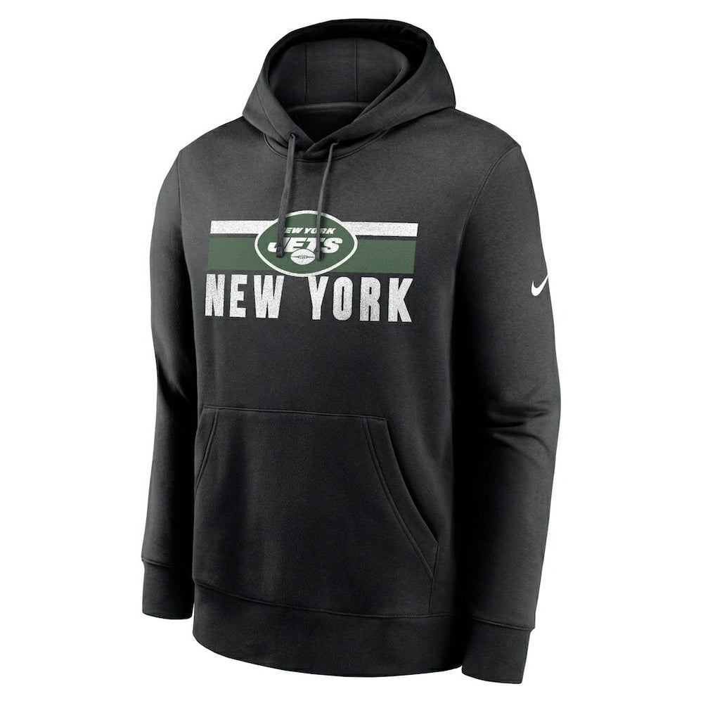 New York Jets Club Fleece Pullover Hoodie Black - Nike