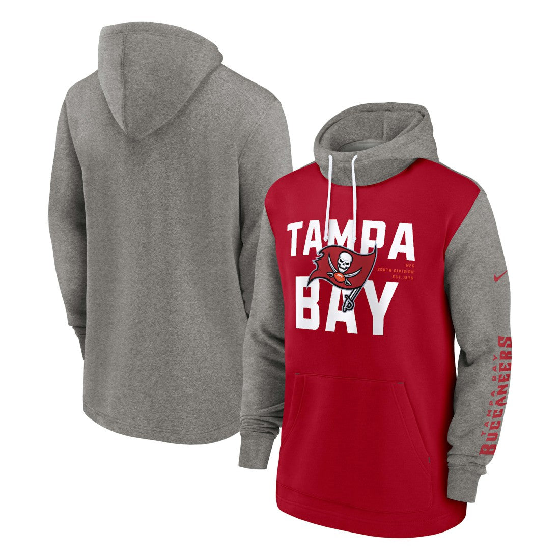 Tampa Bay Buccaneers Fashion Color Block Pullover Hoodie Red - Nike