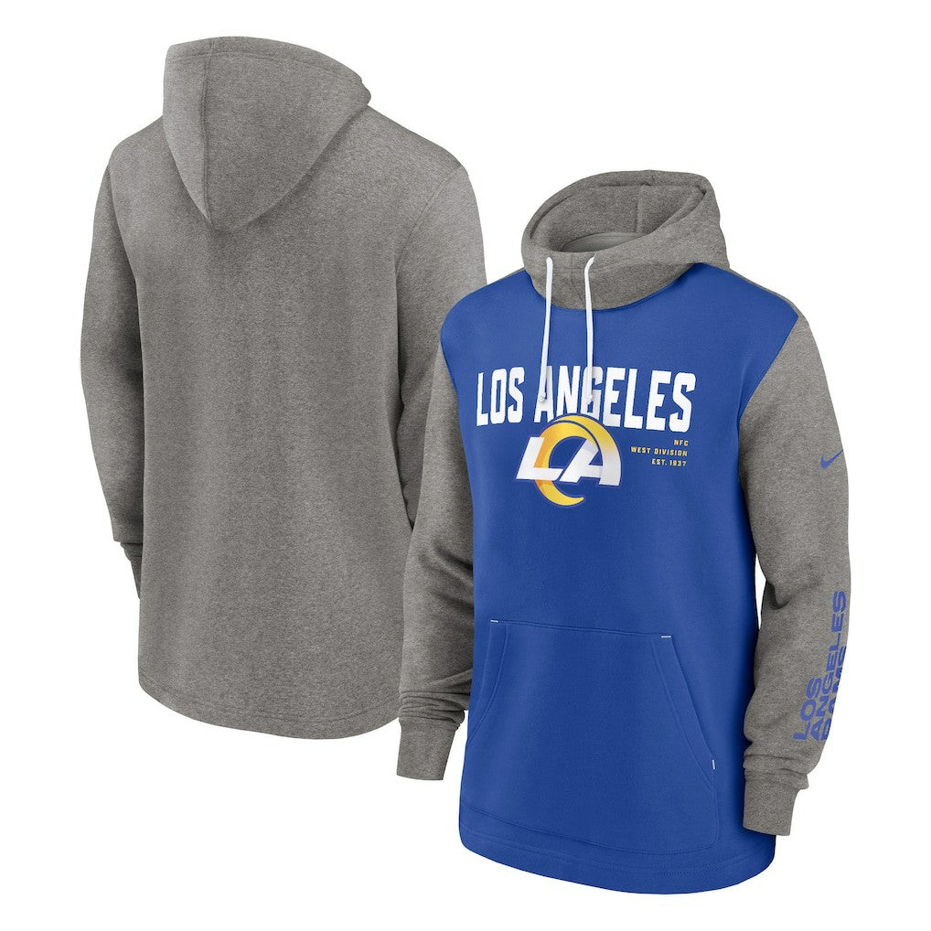 Los Angeles Rams Fashion Color Block Pullover Hoodie Royal - Nike
