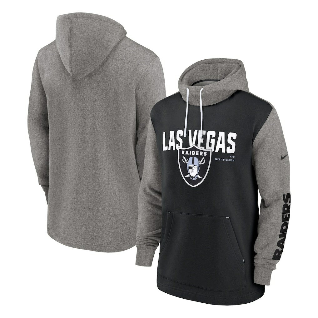 Las Vegas Raiders Fashion Color Block Pullover Hoodie Black - Nike