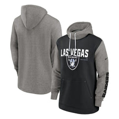 Las Vegas Raiders Fashion Color Block Pullover Hoodie Black - Nike