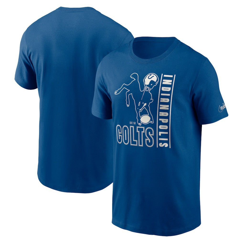 Indianapolis Colts Lockup Essential T-Shirt Royal - Nike
