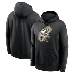 New Orleans Saints Rewind Club Pullover Hoodie Black - Nike