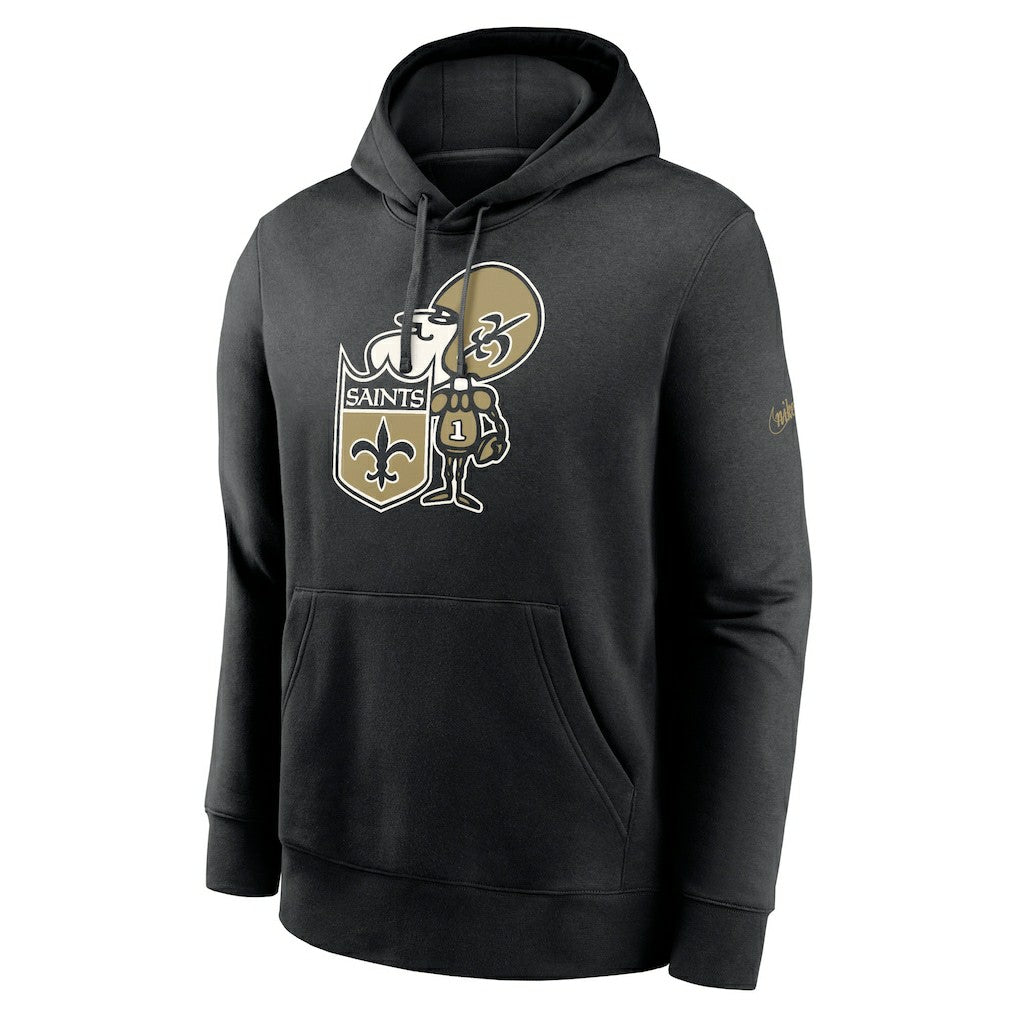 New Orleans Saints Rewind Club Pullover Hoodie Black - Nike
