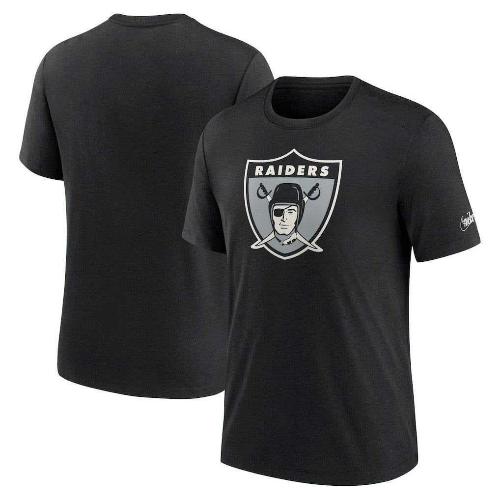 Las Vegas Raiders Rewind Logo Tri-Blend T-Shirt Black - Nike