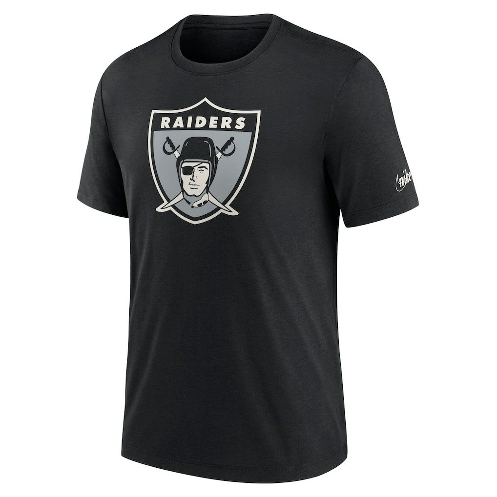 Las Vegas Raiders Rewind Logo Tri-Blend T-Shirt Black - Nike