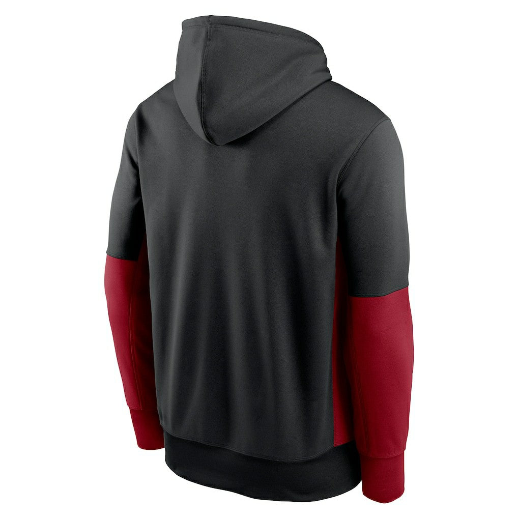 Arizona Cardinals Color Block Fleece Performance Pullover Hoodie Black - Nike