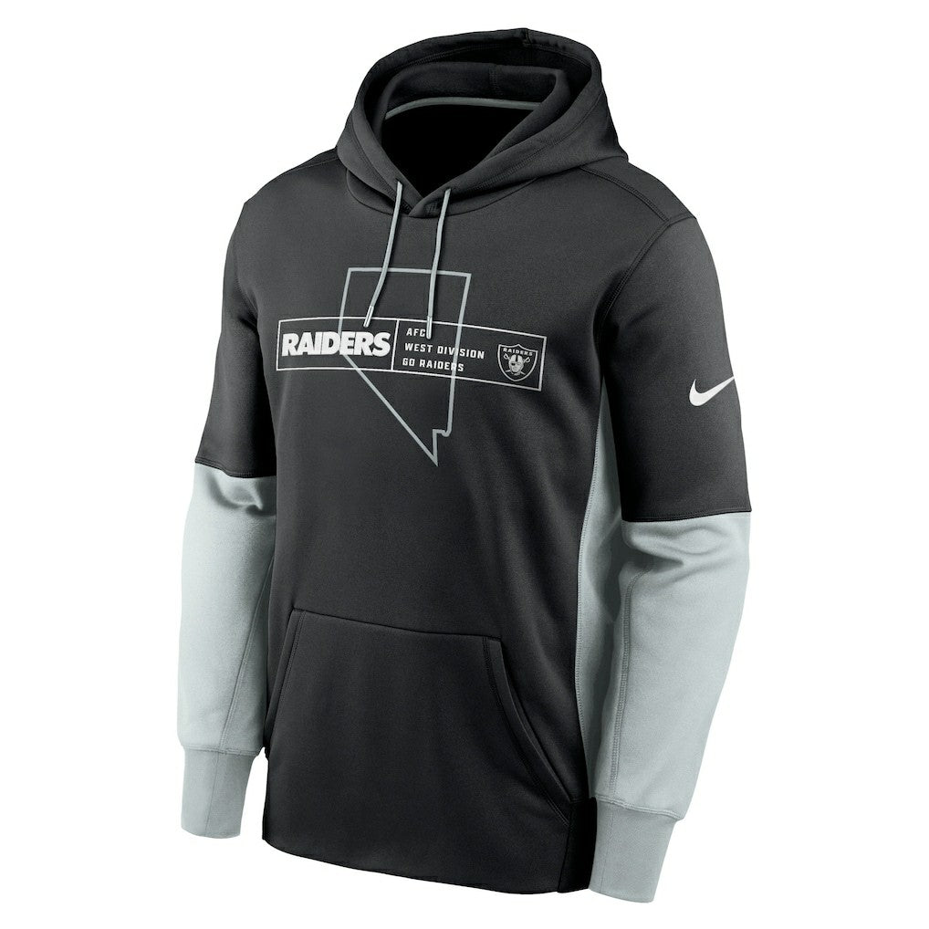 Las Vegas Raiders Color Block Fleece Performance Pullover Hoodie Black - Nike