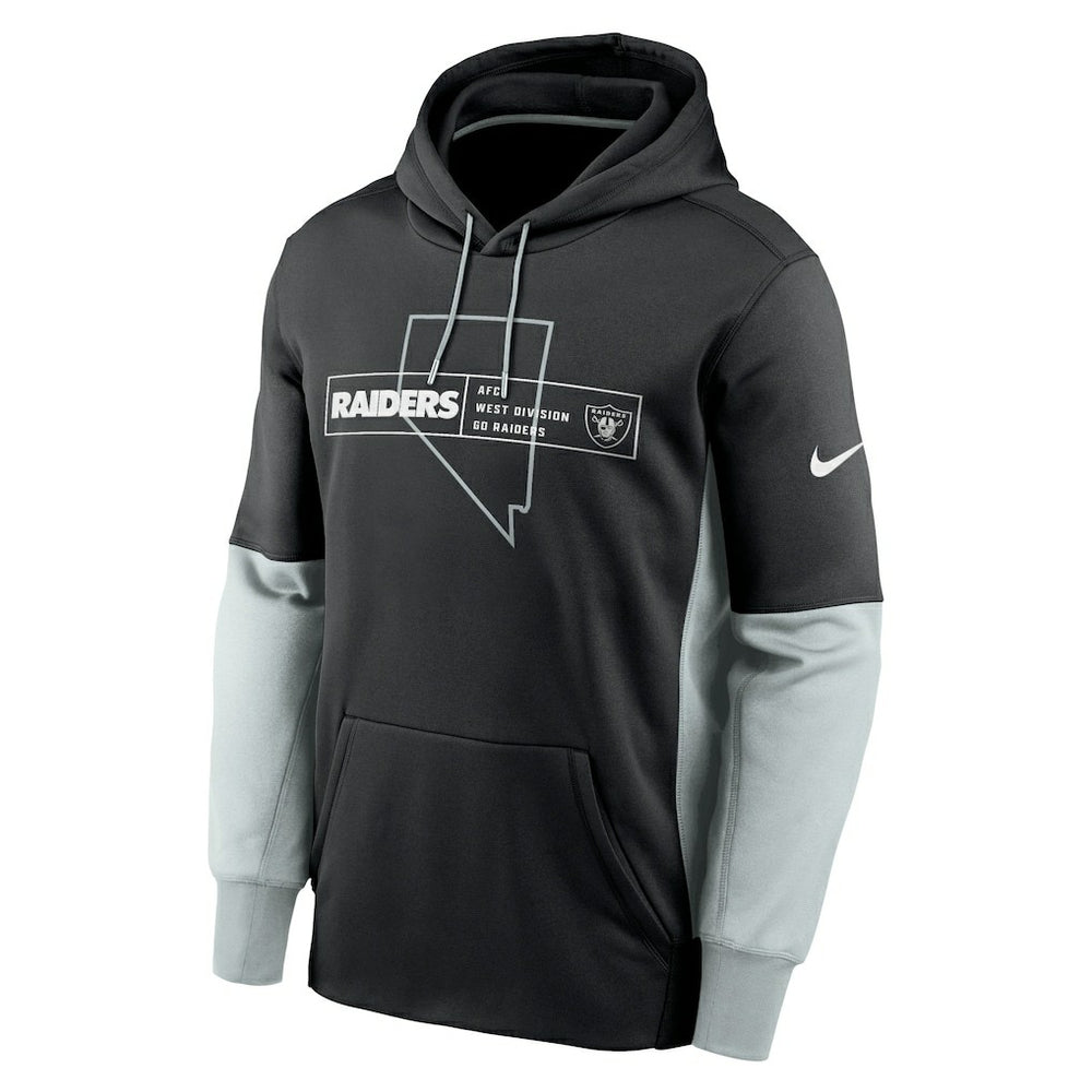 Las Vegas Raiders Color Block Fleece Performance Pullover Hoodie Black - Nike