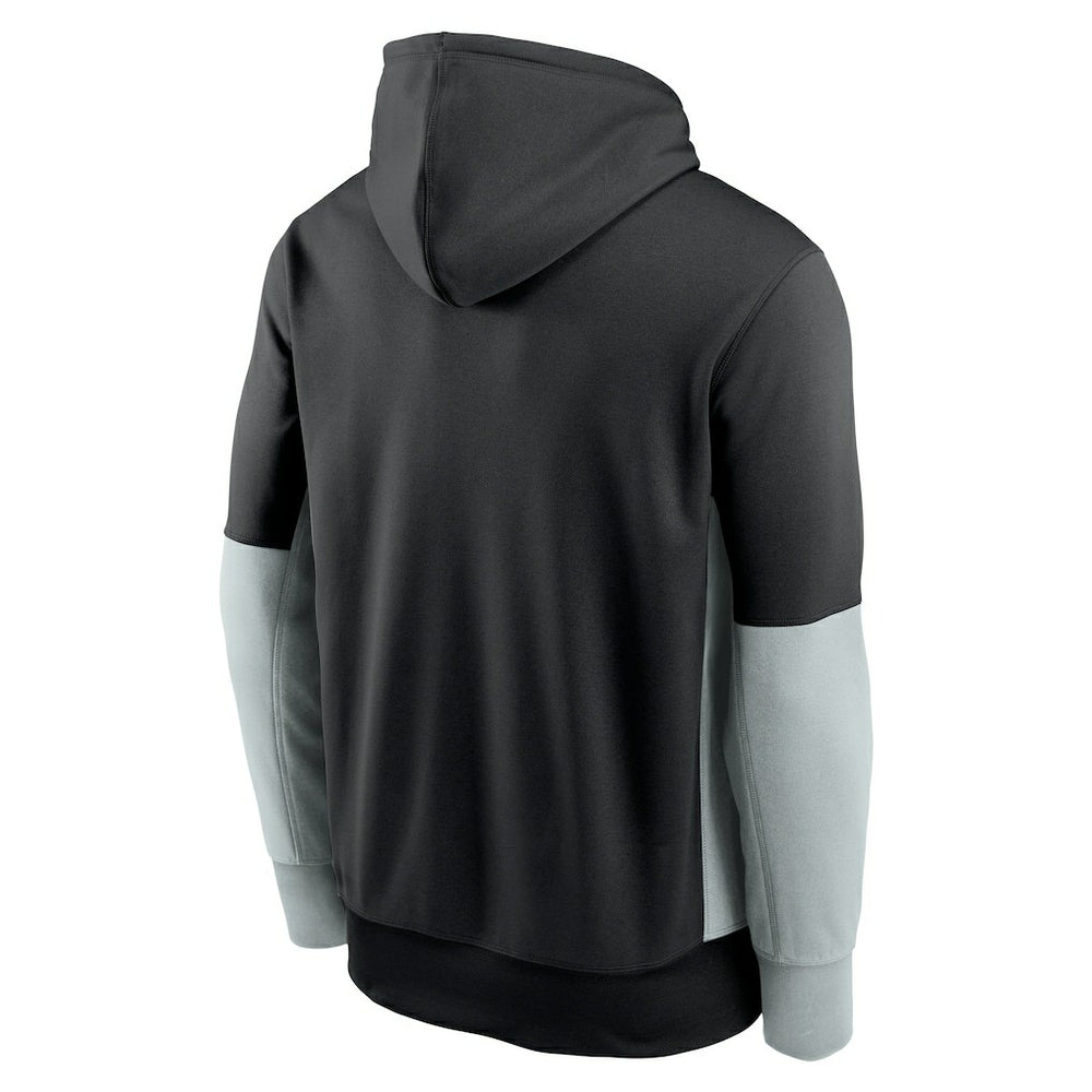 Las Vegas Raiders Color Block Fleece Performance Pullover Hoodie Black - Nike