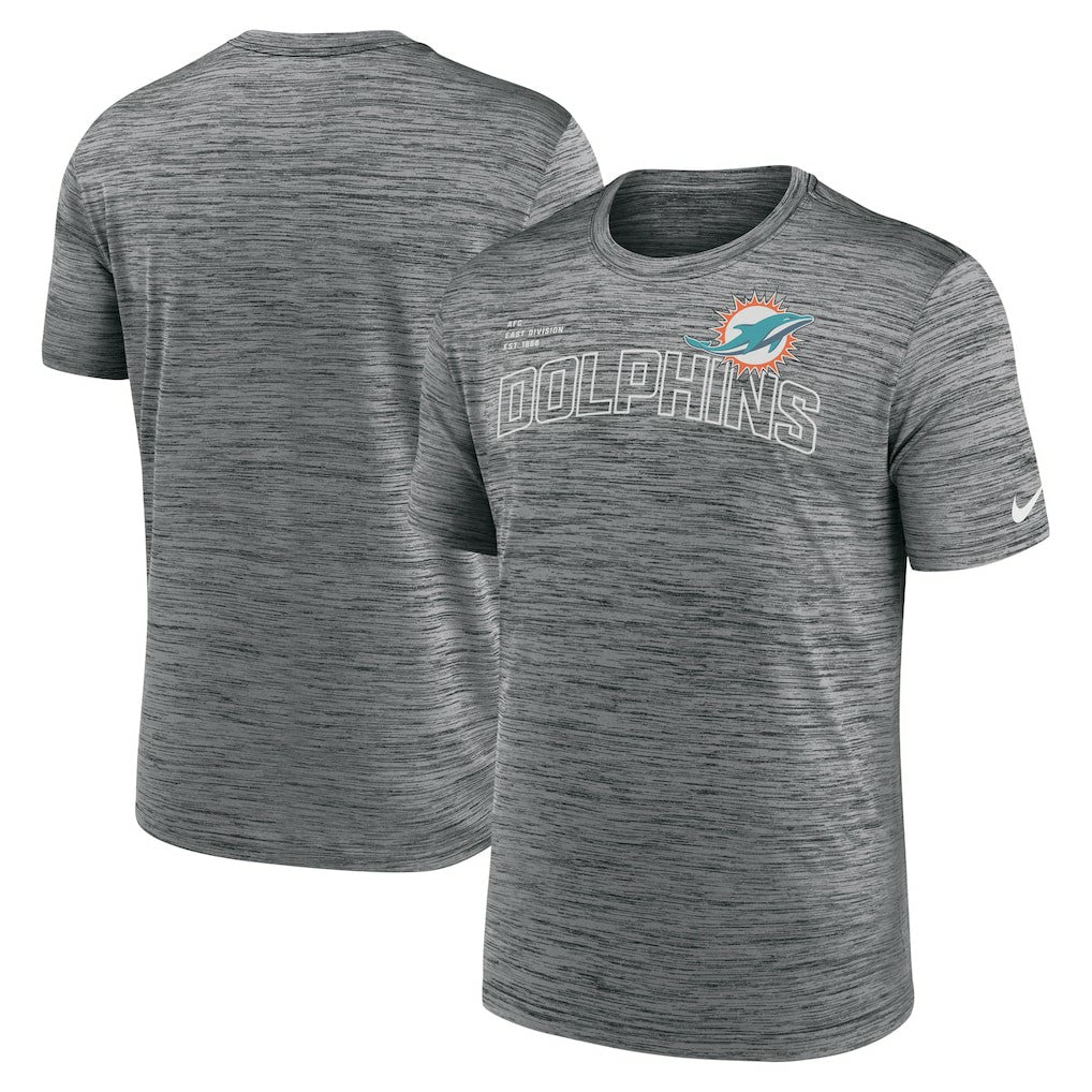 Miami Dolphins Velocity Arch Performance T-Shirt Anthracite - Nike