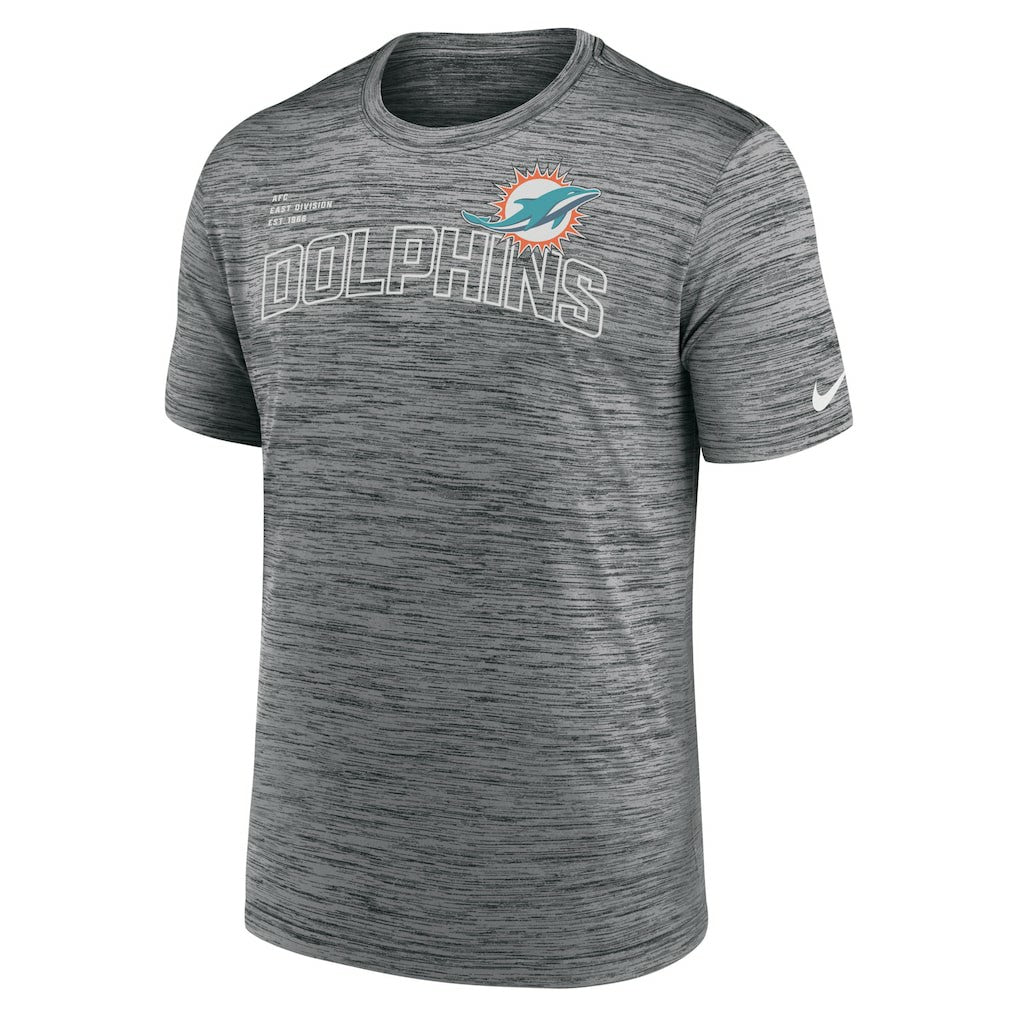 Miami Dolphins Velocity Arch Performance T-Shirt Anthracite - Nike
