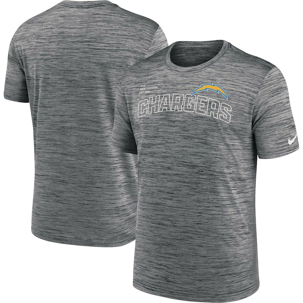 Los Angeles Chargers Velocity Arch Performance T-Shirt Anthracite - Nike
