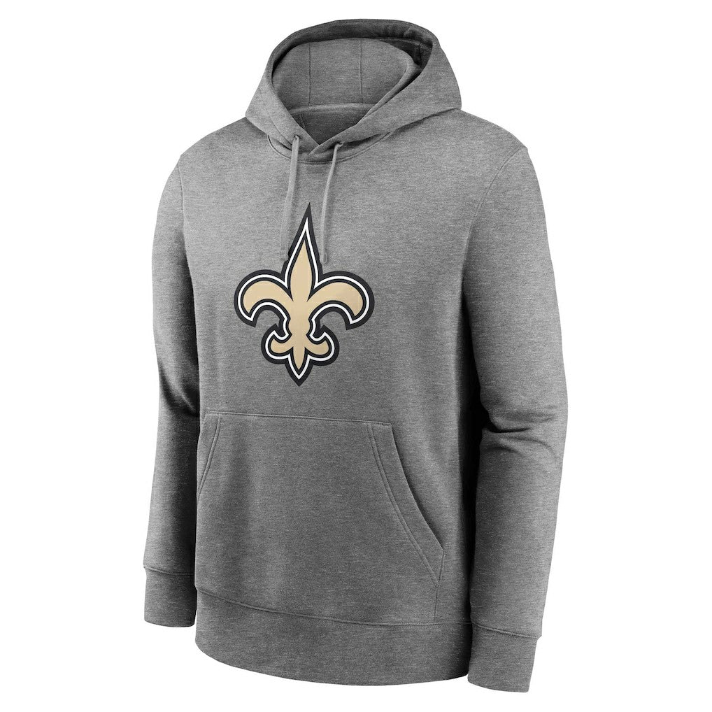 New Orleans Saints Big & Tall Rewind Club Fleece Pullover Hoodie Heather Charcoal - Nike