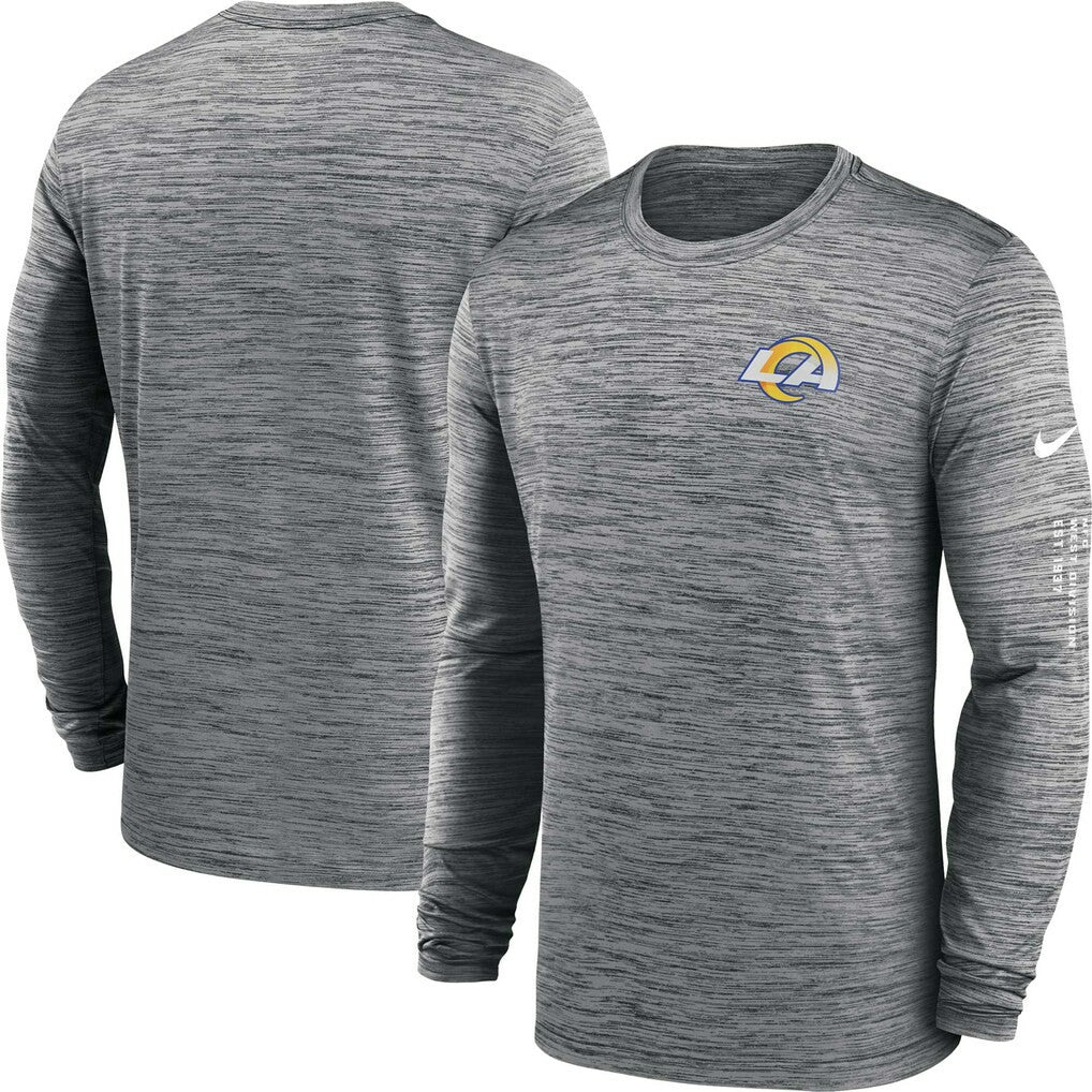 Los Angeles Rams Velocity Long Sleeve T-Shirt Anthracite - Nike
