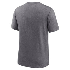 Las Vegas Raiders Helmet Tri-Blend T-Shirt Heather Charcoal - Nike