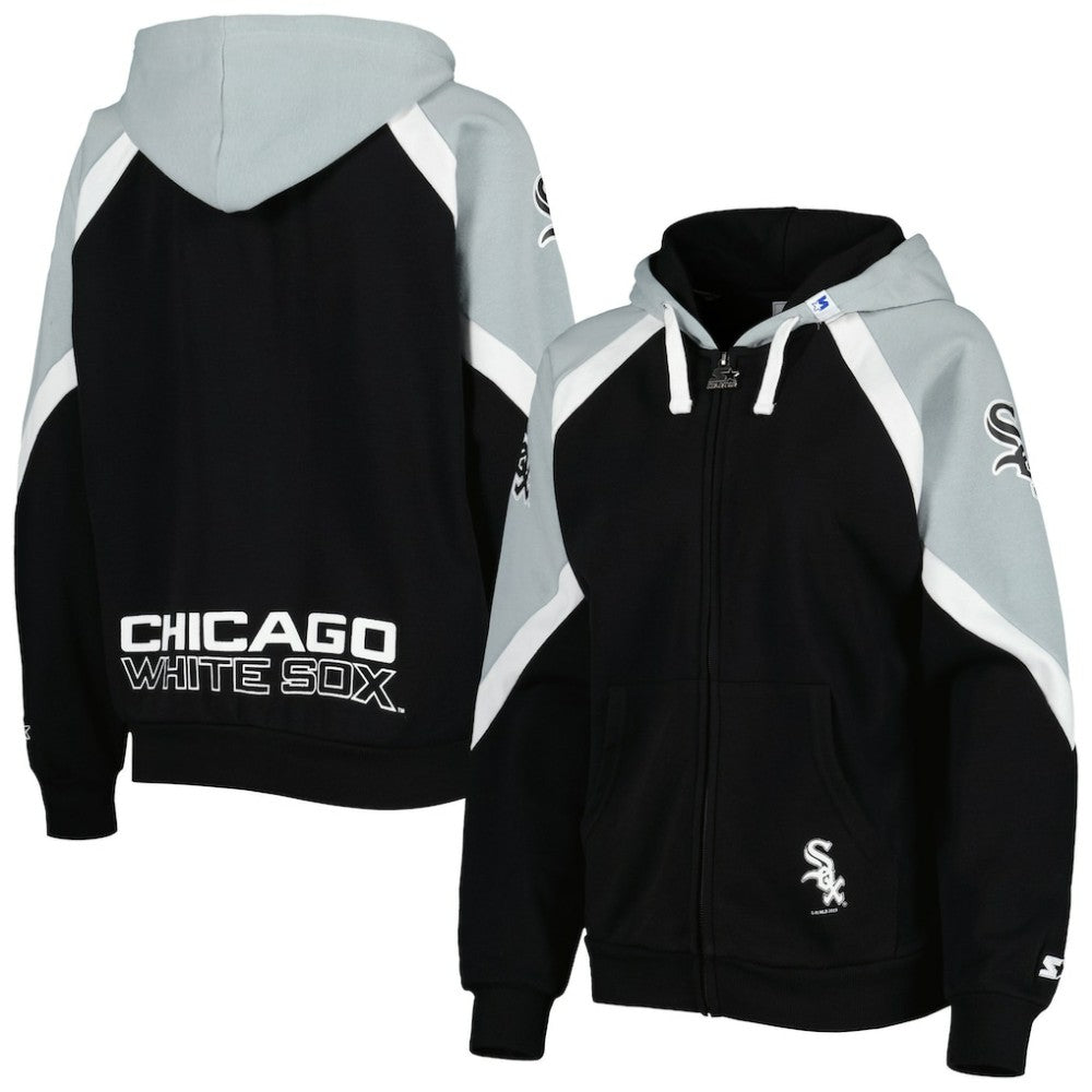 Chicago White Sox Starter Women's Hail Mary Full-Zip Hoodie On Sale
