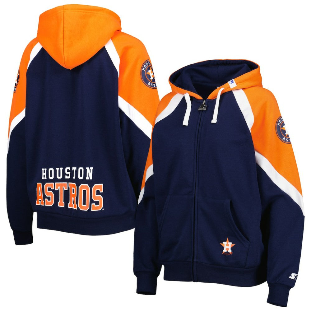 Houston Astros Starter Women's Hail Mary Full-Zip Hoodie On Sale