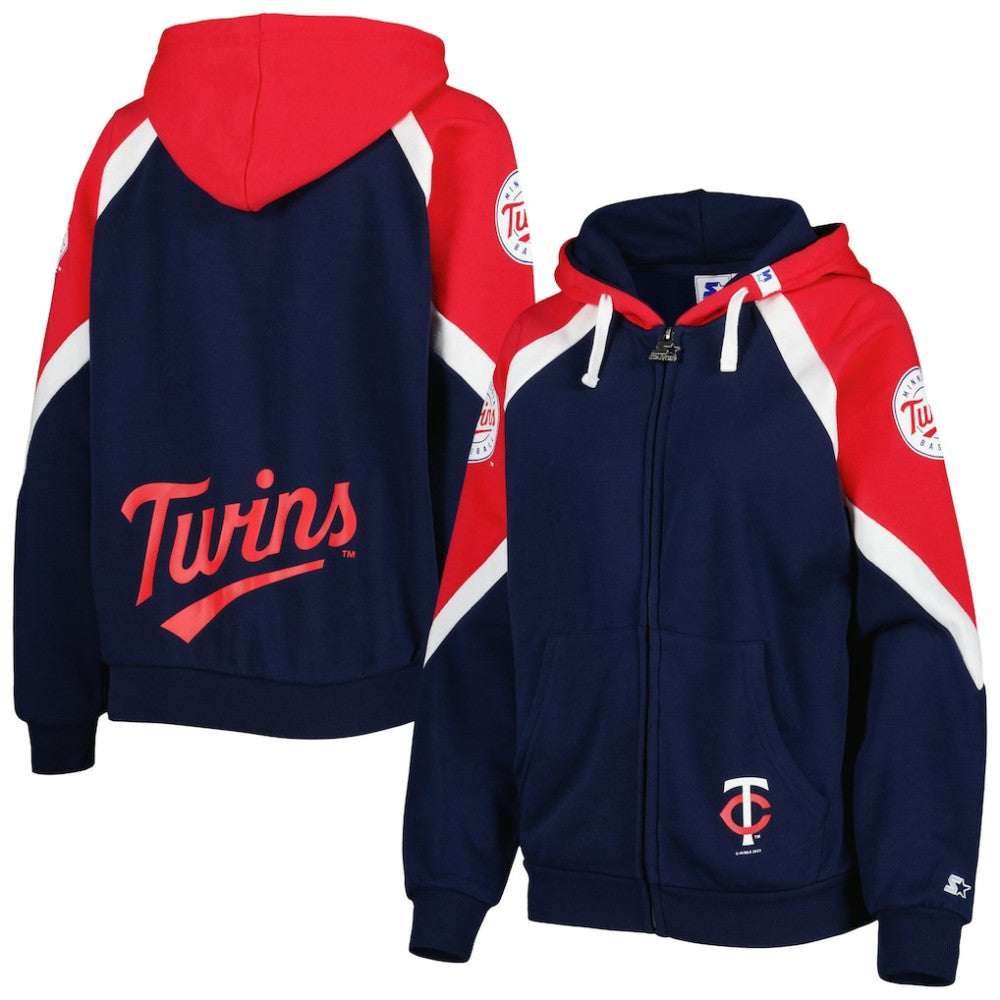 Minnesota Twins Starter Women's Hail Mary Full-Zip Hoodie Lifestyle