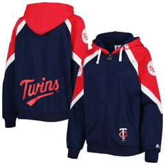 Minnesota Twins Starter Women's Hail Mary Full-Zip Hoodie Lifestyle