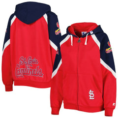 St. Louis Cardinals Starter Women's Hail Mary Full-Zip Hoodie Clearance