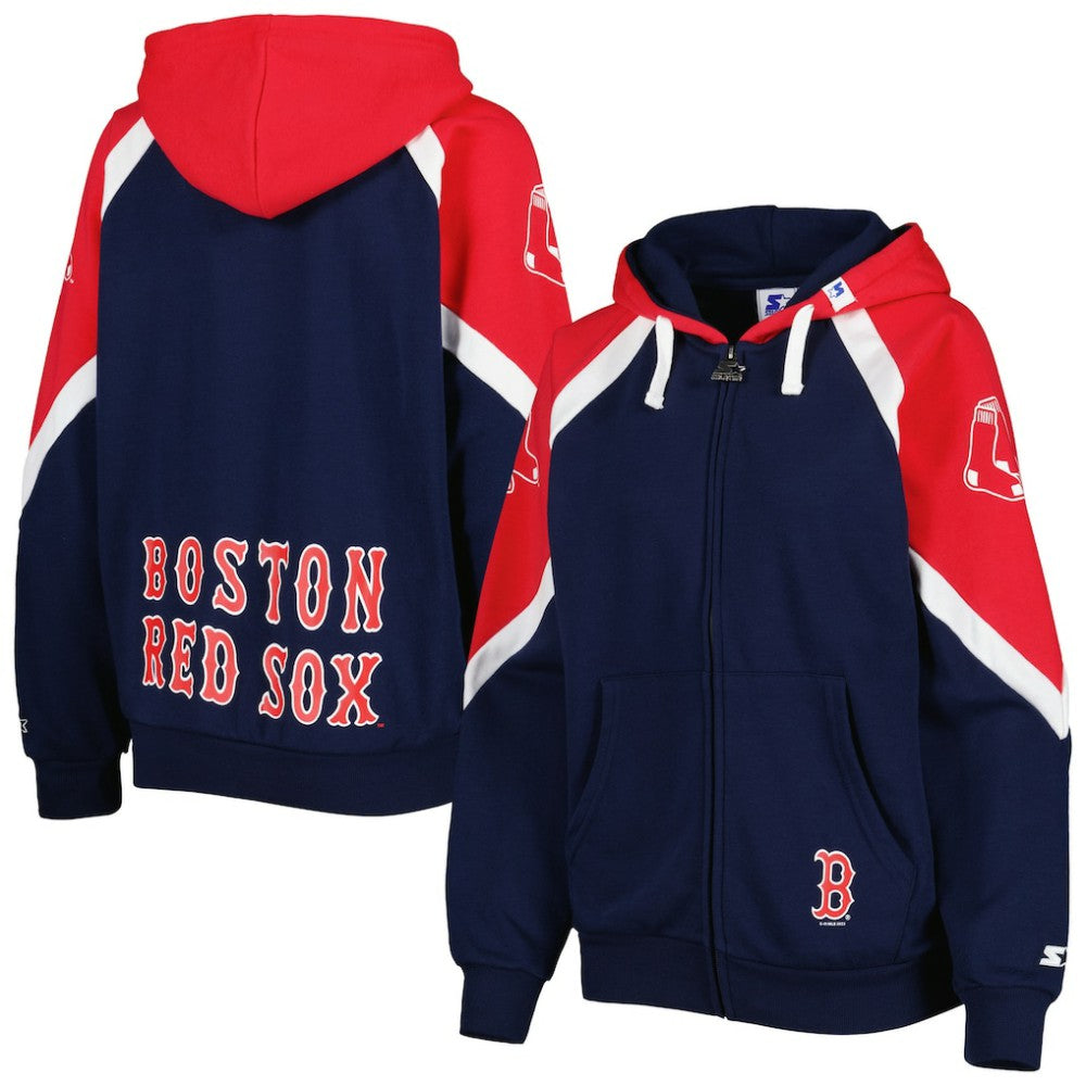 Boston Red Sox Starter Women's Hail Mary Full-Zip Hoodie On Sale