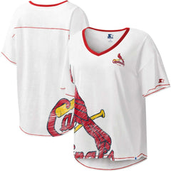 St. Louis Cardinals Starter Women's Perfect Game V-Neck T-Shirt On Sale