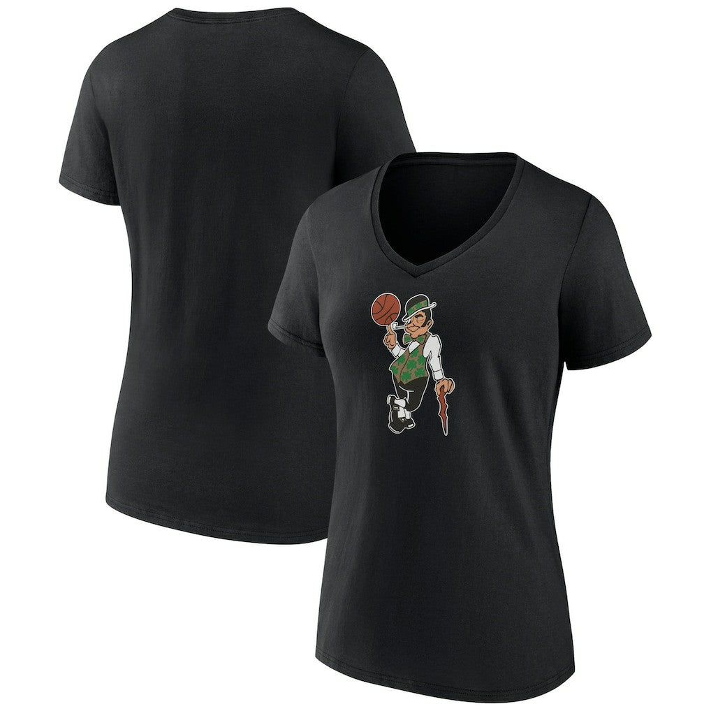 NBA - Boston Celtics Women's Alternate Logo V-Neck T-Shirt - Black