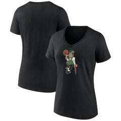NBA - Boston Celtics Women's Alternate Logo V-Neck T-Shirt - Black