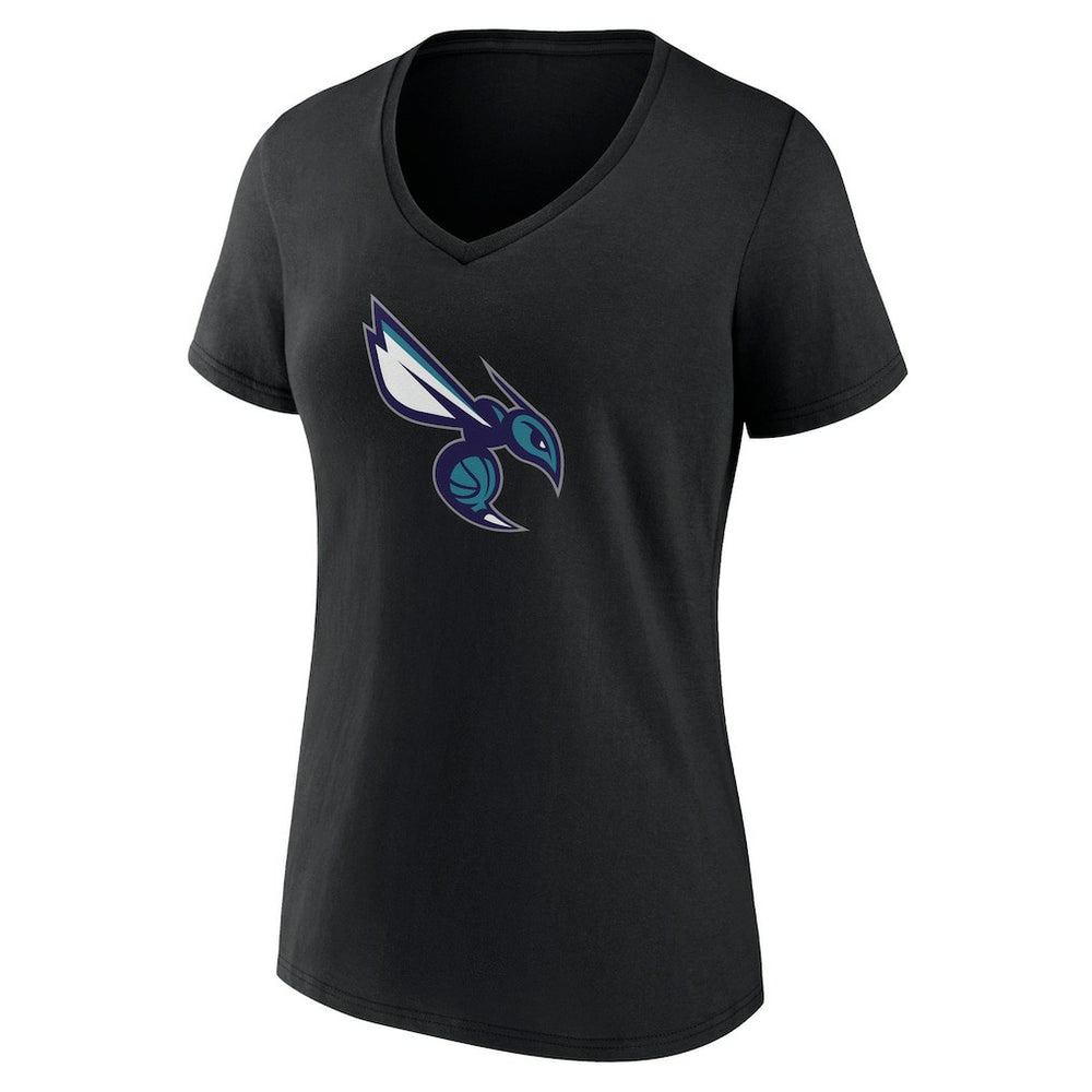 NBA - Charlotte Hornets Women's Alternate Logo V-Neck T-Shirt - Black