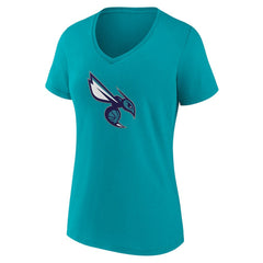 NBA - Charlotte Hornets Women's Alternate Logo V-Neck T-Shirt - Aqua